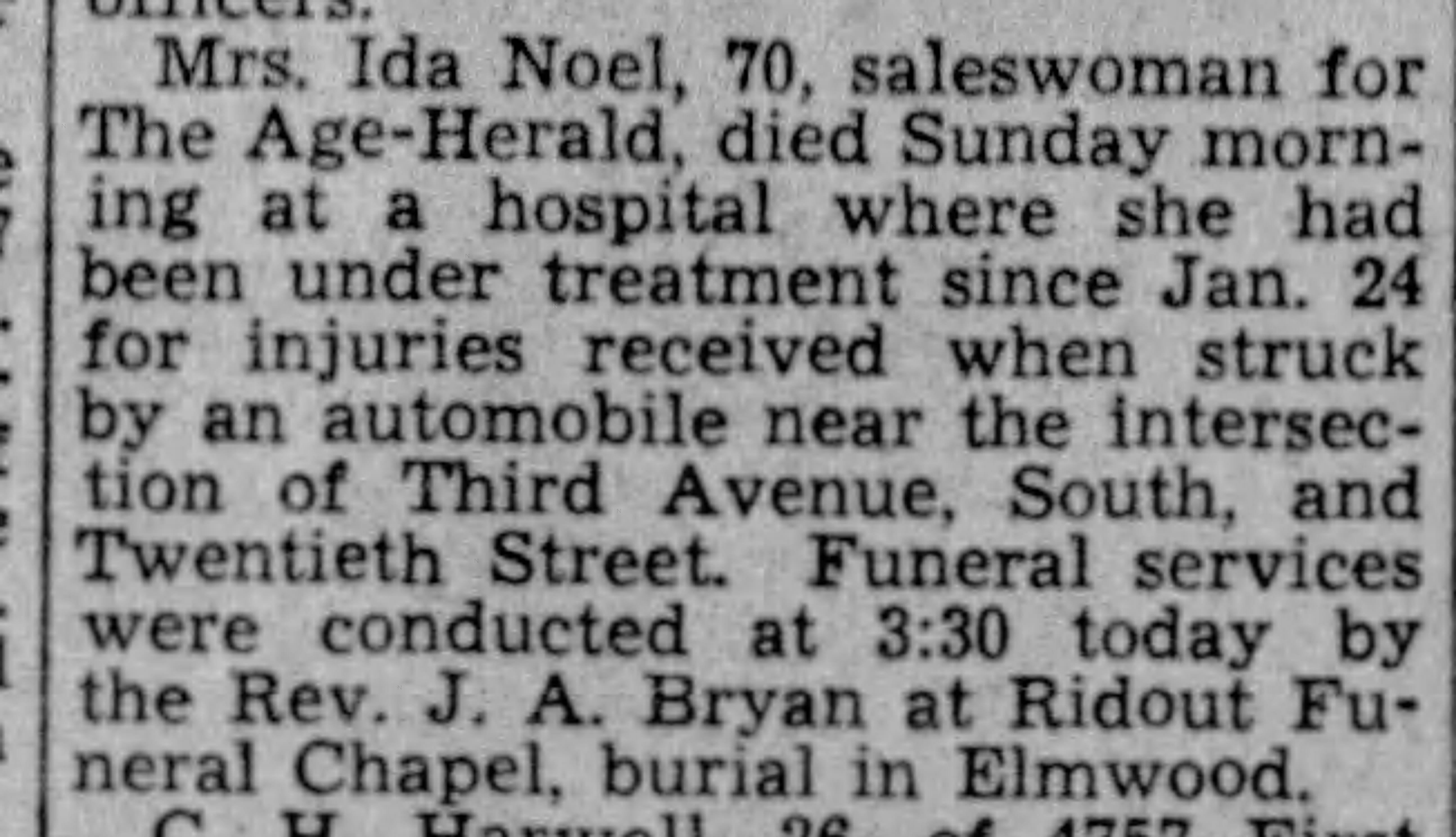 Ida Noel obituary